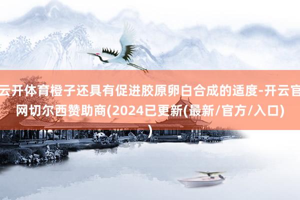 云开体育橙子还具有促进胶原卵白合成的适度-开云官网切尔西赞助商(2024已更新(最新/官方/入口)