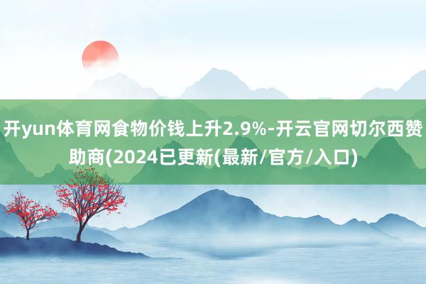 开yun体育网食物价钱上升2.9%-开云官网切尔西赞助商(2024已更新(最新/官方/入口)