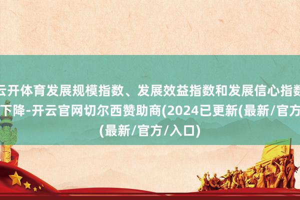 云开体育发展规模指数、发展效益指数和发展信心指数均出现下降-开云官网切尔西赞助商(2024已更新(最新/官方/入口)