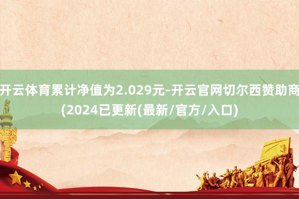 开云体育累计净值为2.029元-开云官网切尔西赞助商(2024已更新(最新/官方/入口)