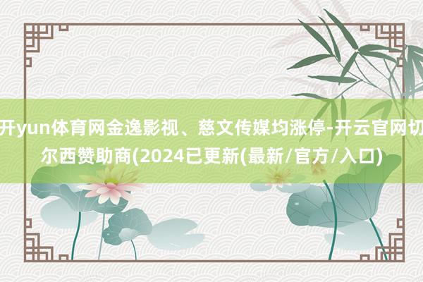 开yun体育网金逸影视、慈文传媒均涨停-开云官网切尔西赞助商(2024已更新(最新/官方/入口)