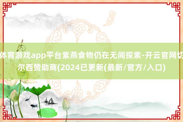 体育游戏app平台紫燕食物仍在无间探索-开云官网切尔西赞助商(2024已更新(最新/官方/入口)