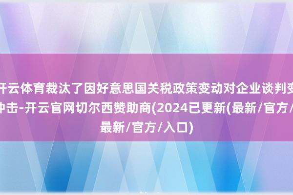 开云体育裁汰了因好意思国关税政策变动对企业谈判变成的冲击-开云官网切尔西赞助商(2024已更新(最新/官方/入口)
