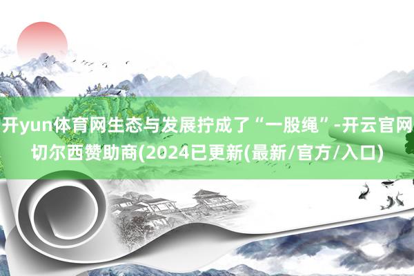 开yun体育网生态与发展拧成了“一股绳”-开云官网切尔西赞助商(2024已更新(最新/官方/入口)