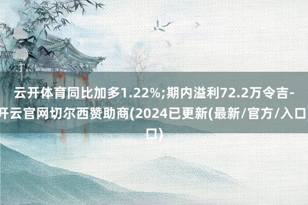 云开体育同比加多1.22%;期内溢利72.2万令吉-开云官网切尔西赞助商(2024已更新(最新/官方/入口)