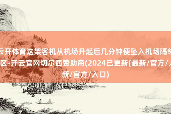 云开体育这架客机从机场升起后几分钟便坠入机场隔邻住户区-开云官网切尔西赞助商(2024已更新(最新/官方/入口)